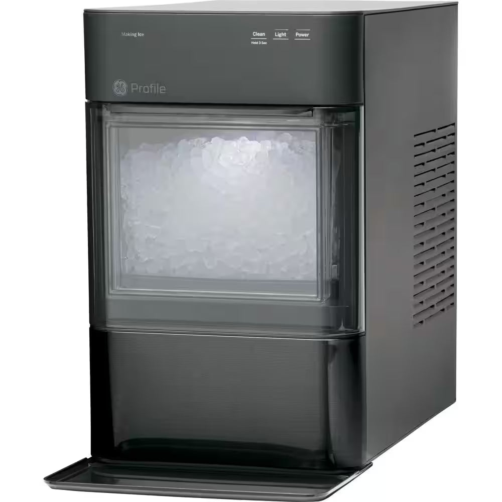 Profile Opal 24 Lbs. Portable Nugt Ice Maker in Black Stainless Wi-Fi Connected
