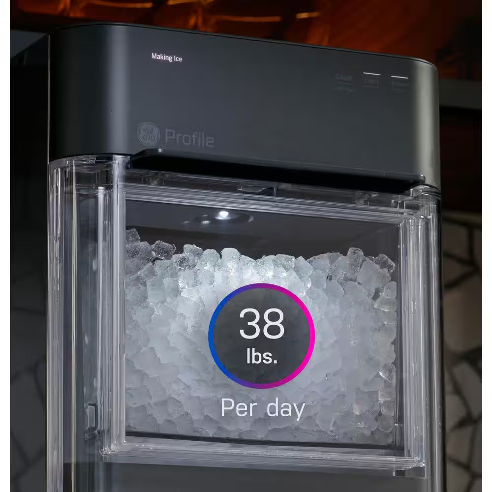 Profile Opal 24 Lbs. Portable Nugt Ice Maker in Black Stainless Wi-Fi Connected