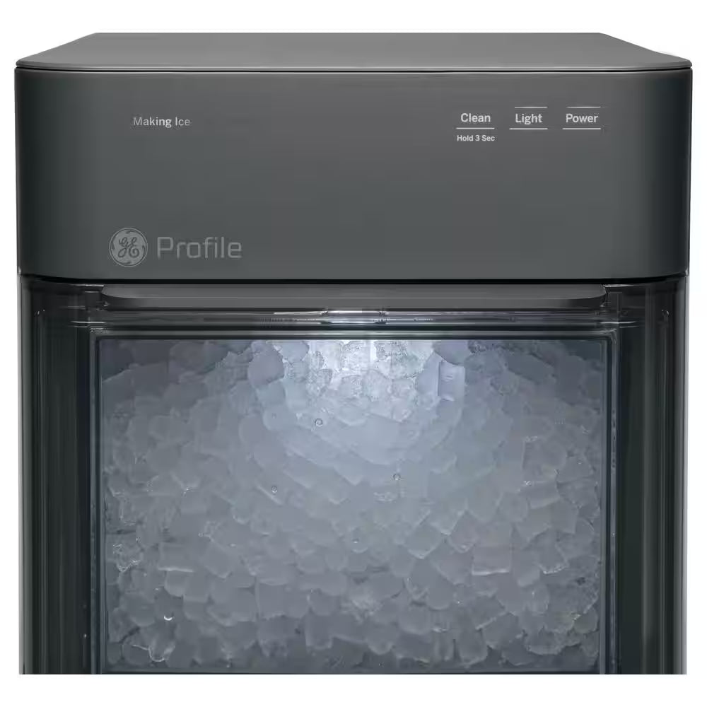 Profile Opal 24 Lbs. Portable Nugt Ice Maker in Black Stainless Wi-Fi Connected