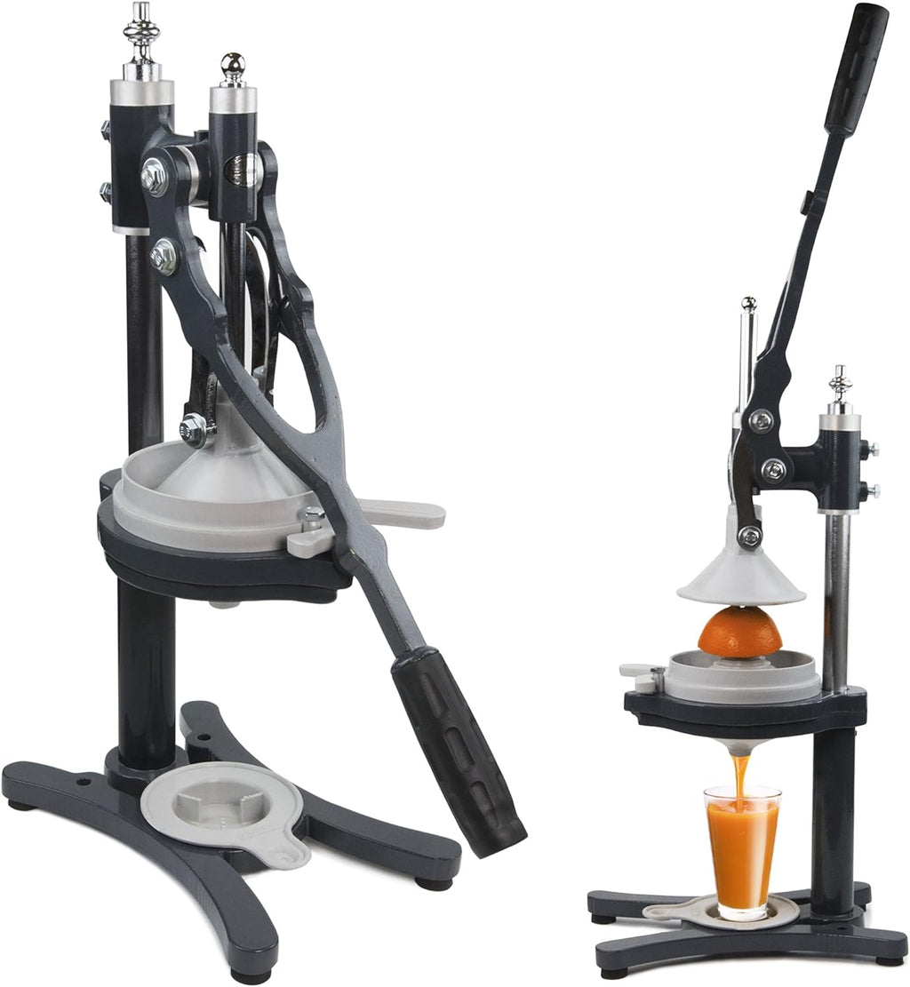 Commercial Citrus Juicer Manual Presser: Press Freshly Squeezed Orange, Lime, Lemon, Grapefruit & Pomegranate Juice like a Professional Chef. XXL Extractor. Enameled Iron Fruit Juicers