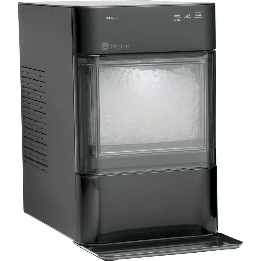 Profile Opal 24 Lbs. Portable Nugt Ice Maker in Black Stainless Wi-Fi Connected