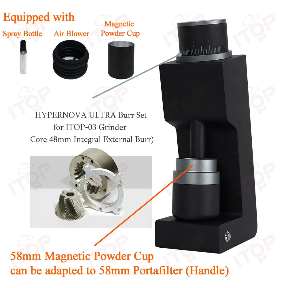 03 Electric Coffee Grinder Seven-Core 48Mm Burr Household Coffee Bean Grinder VS3 Coffee Miller Grinder Espresso 110V 220V
