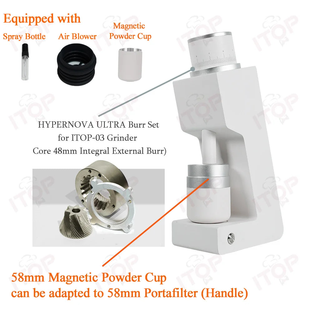 03 Electric Coffee Grinder Seven-Core 48Mm Burr Household Coffee Bean Grinder VS3 Coffee Miller Grinder Espresso 110V 220V