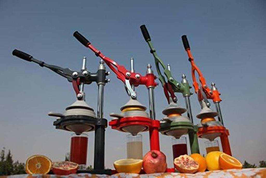 Commercial Citrus Juicer Manual Presser: Press Freshly Squeezed Orange, Lime, Lemon, Grapefruit & Pomegranate Juice like a Professional Chef. XXL Extractor. Enameled Iron Fruit Juicers