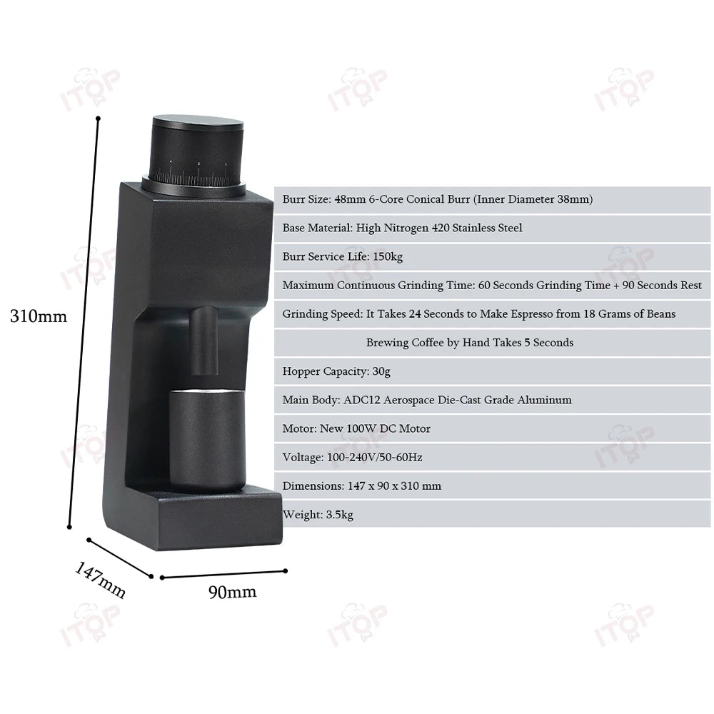 03 Electric Coffee Grinder Seven-Core 48Mm Burr Household Coffee Bean Grinder VS3 Coffee Miller Grinder Espresso 110V 220V