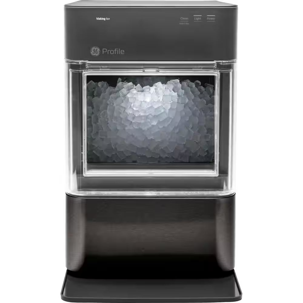 Profile Opal 24 Lbs. Portable Nugt Ice Maker in Black Stainless Wi-Fi Connected