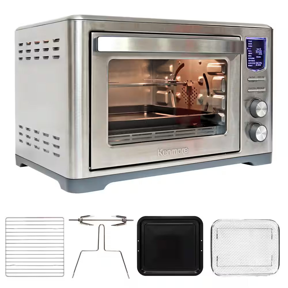 11-In-1 Digital Air Fryer Convection Toaster Oven Rotisserie 6-Slice 1700W Stainless Steel