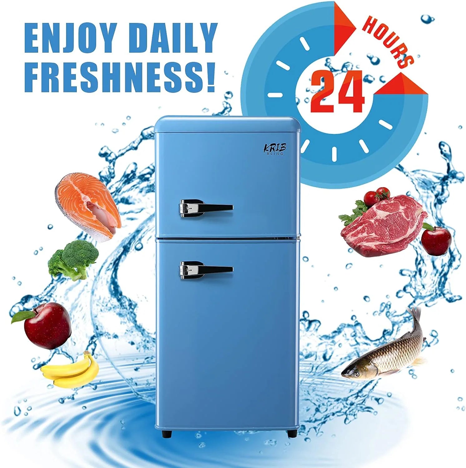 3.5-Cu Ft with Freezer ( Blue ) Garage Ready