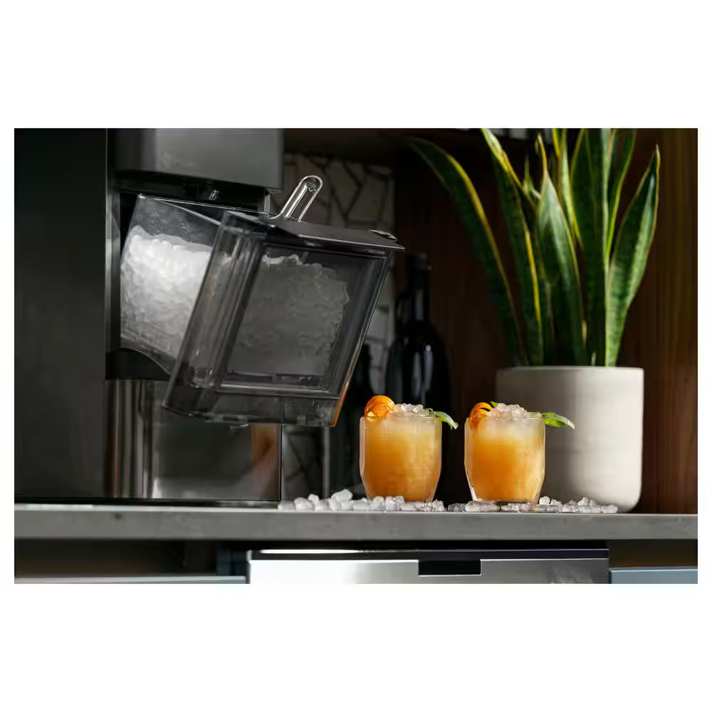 Profile Opal 24 Lbs. Portable Nugt Ice Maker in Black Stainless Wi-Fi Connected
