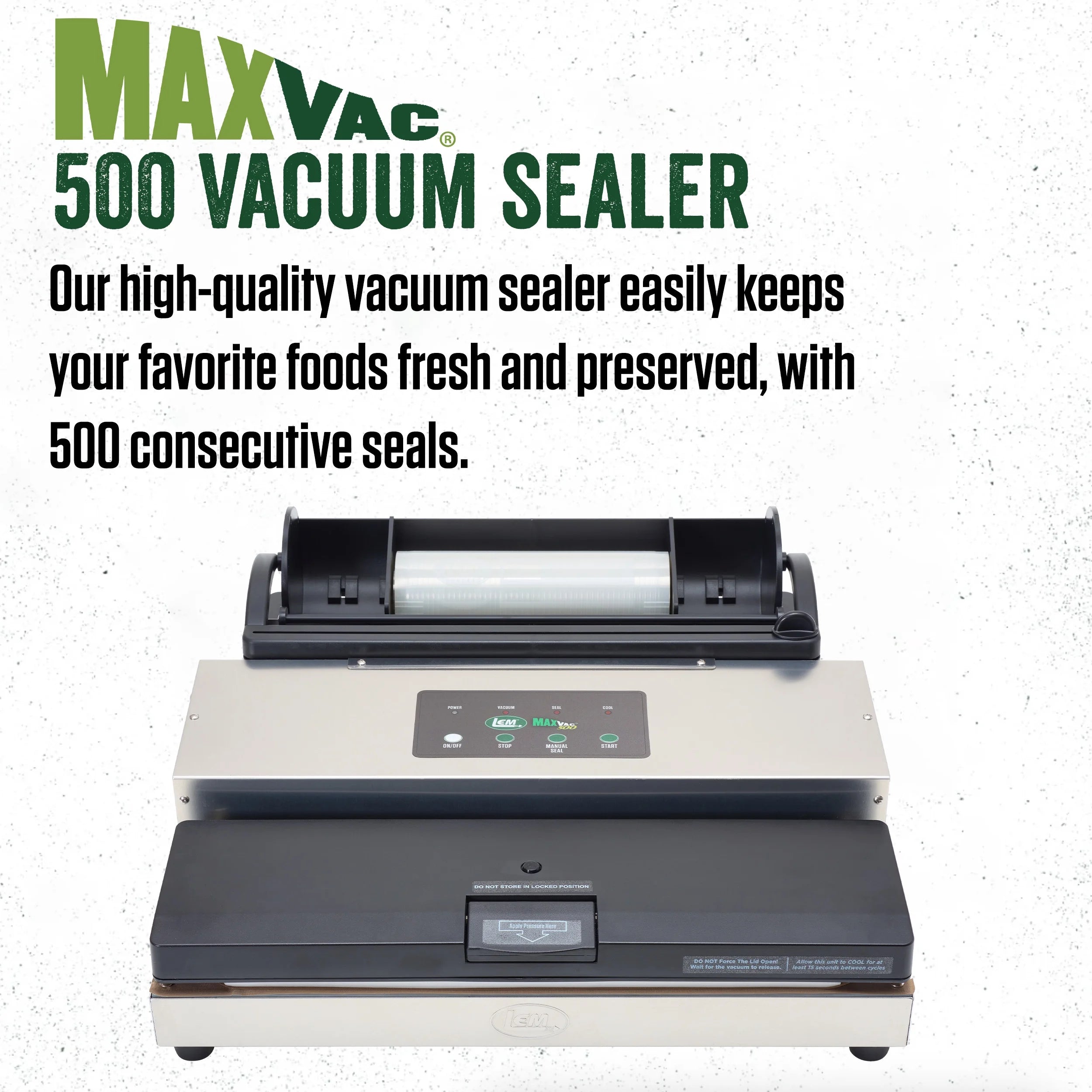 Products Maxvac 500 Aluminum Vacuum Sealer with Cutter