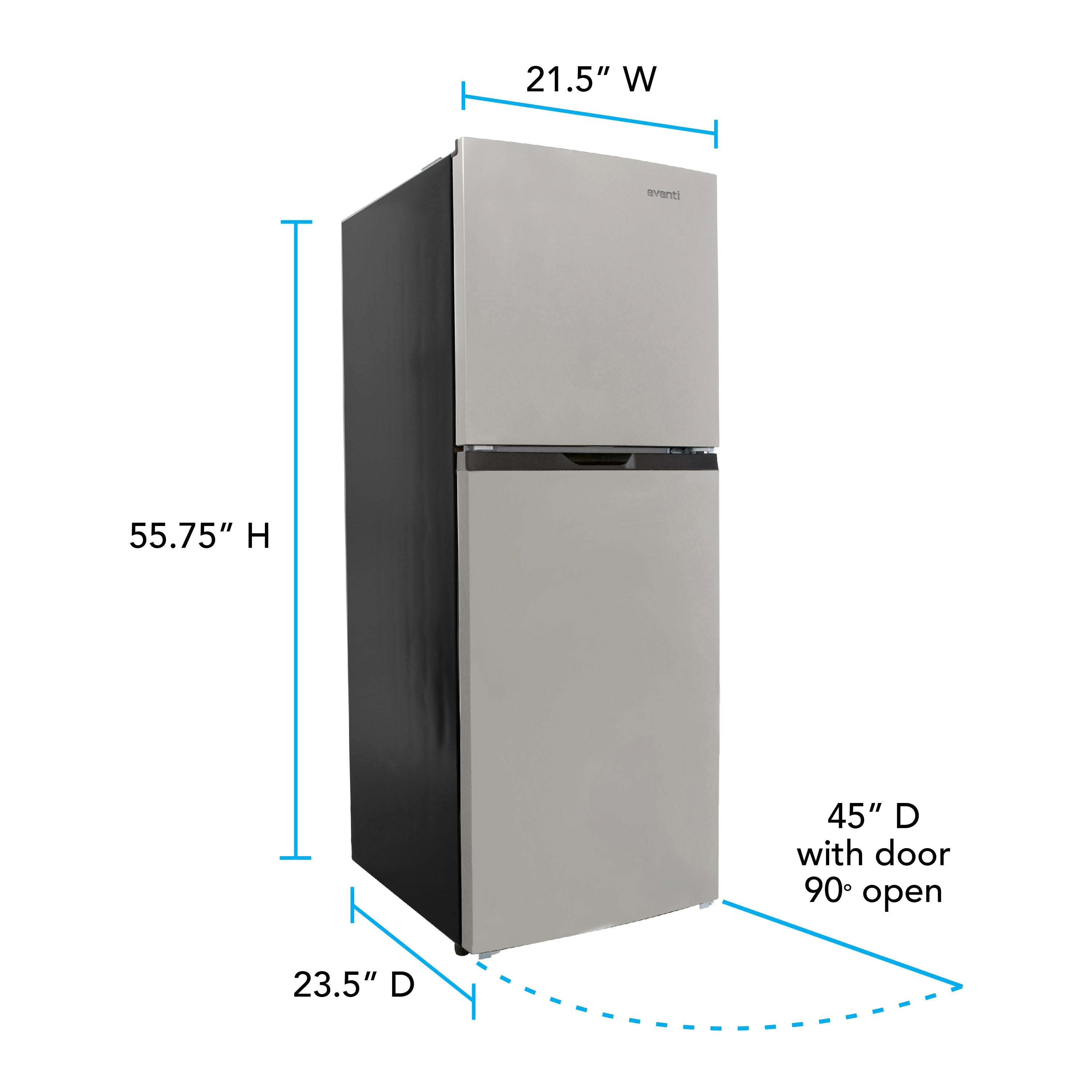 7-Cu Ft Counter-Depth 22-In Wide Top-Freezer Refrigerator ( Stainless Steel ) ENERGY STAR Certified