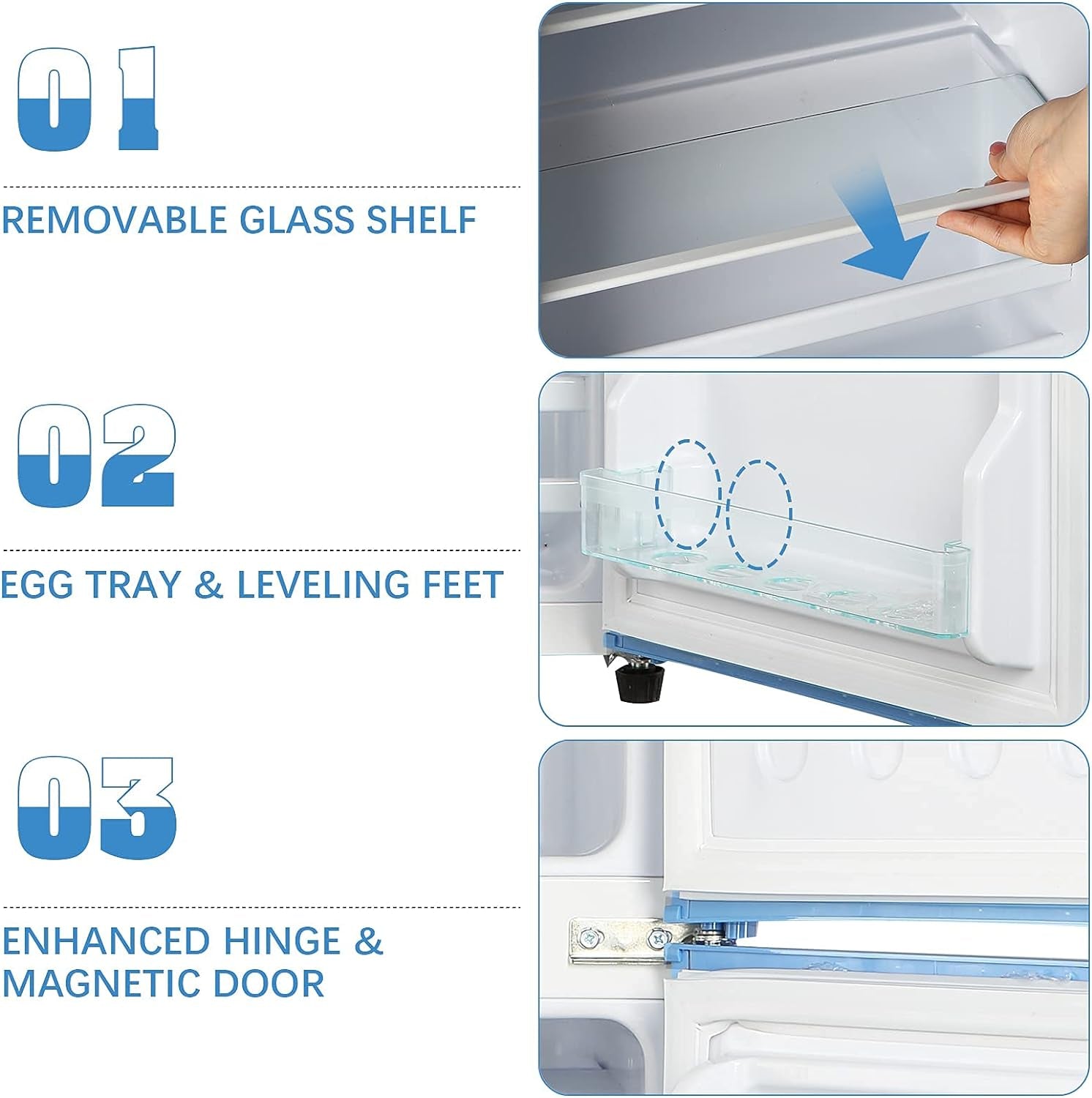 3.5-Cu Ft with Freezer ( Blue ) Garage Ready