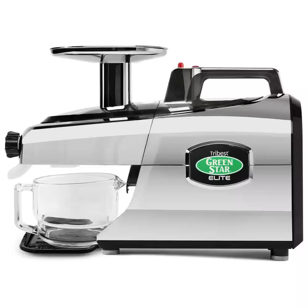 Greenstar Elite 24 Fl. Oz. Jumbo Twin Gear Chrome Masticating Juicer