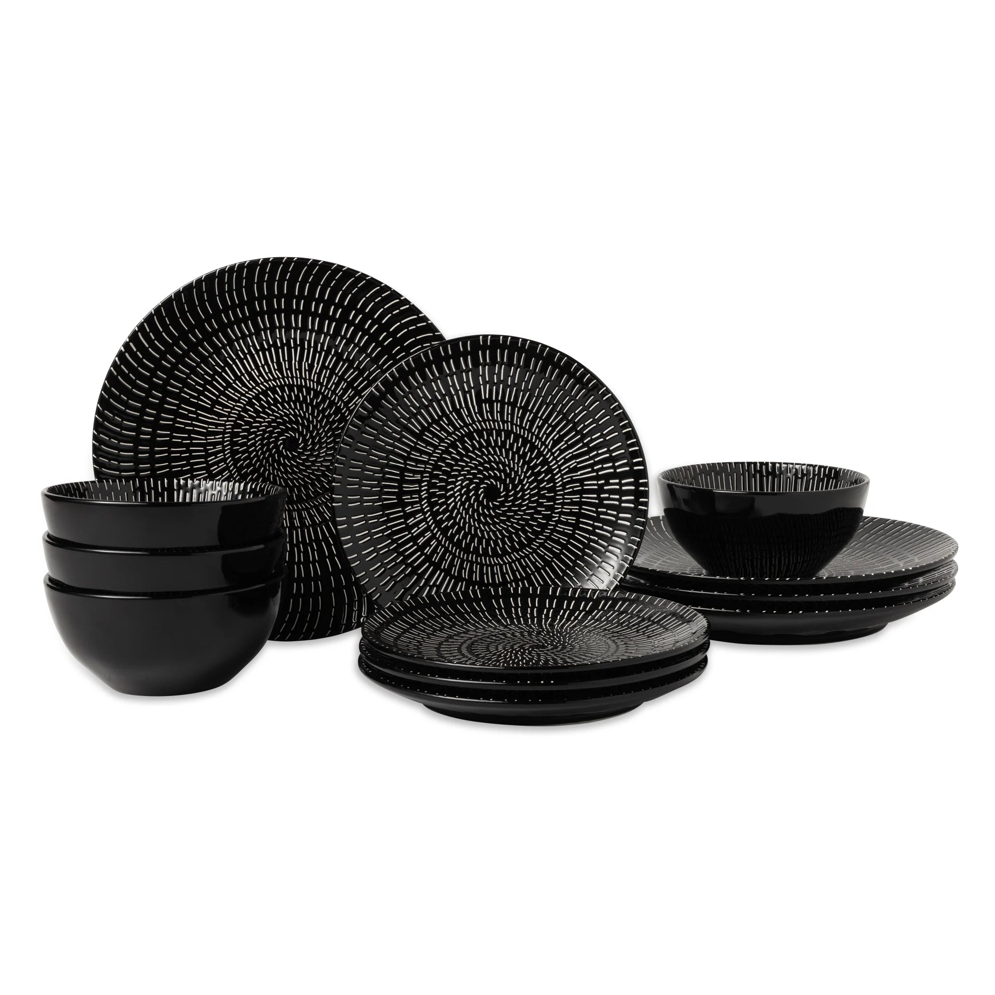 Thyme & Table Maddox 12-Piece Stoneware Dinnerware Set