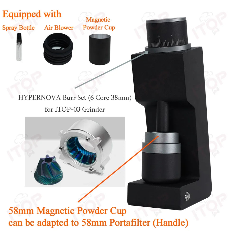 03 Electric Coffee Grinder Seven-Core 48Mm Burr Household Coffee Bean Grinder VS3 Coffee Miller Grinder Espresso 110V 220V