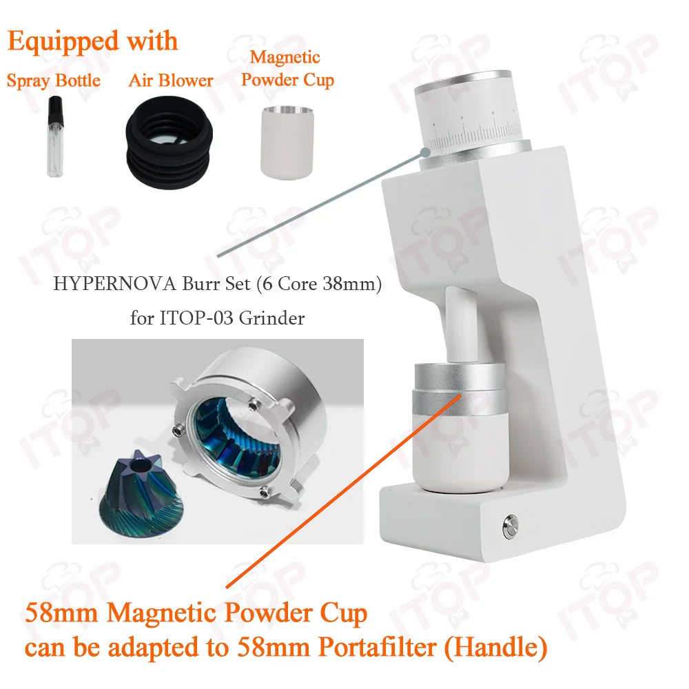 03 Electric Coffee Grinder Seven-Core 48Mm Burr Household Coffee Bean Grinder VS3 Coffee Miller Grinder Espresso 110V 220V