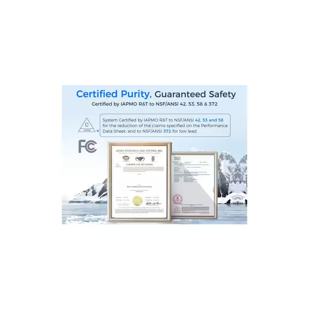 G3P600 8-Stage NSF Certified Reverse Osmosis Water Filtration System, Under-Sink Water Filter, Extra CF Filter